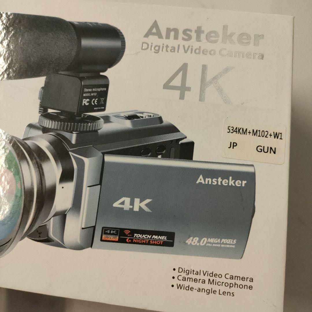 美品✩Ansteker 4Kビデオカメラ 本体