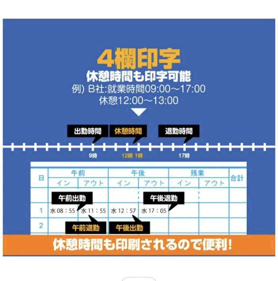 美品！簡単！タイムレコーダー/タイムカード大容量カートリッジ付