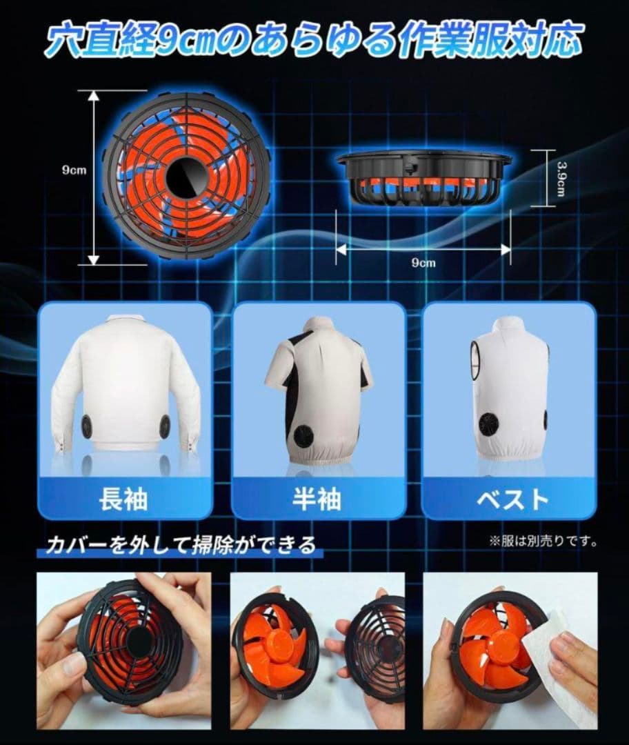 空調作業服 ファンバッテリーセット 30000mAh 爆風 28Vハイパワー
