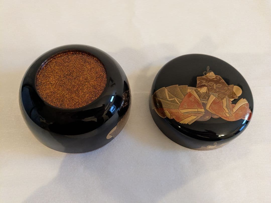 六歌仙蒔絵　平棗　陽介作　茶道具　茶入　共箱