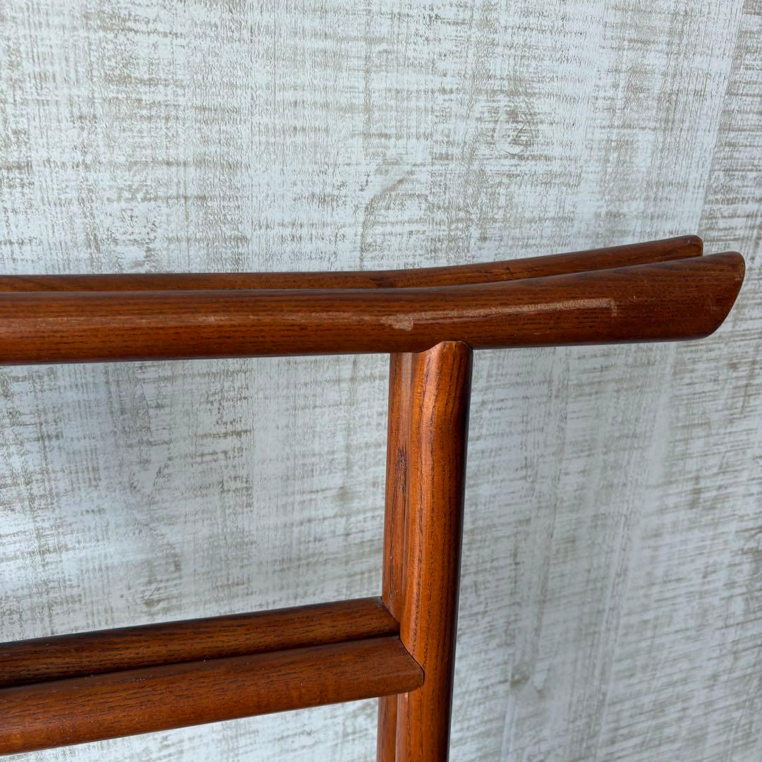 昭和レトロ 木製 衣桁 衣紋掛け 着物掛け 2連 コートハンガー 和家具 和装