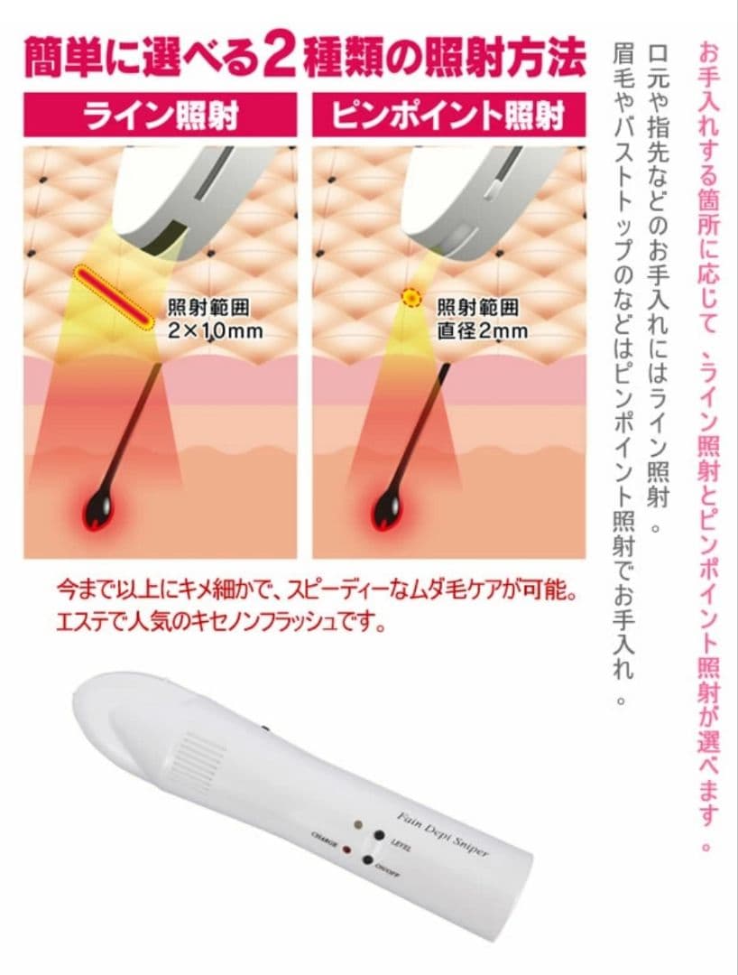 新品 オムニファインデピスナイパー【脱毛器】キセノンフラッシュ