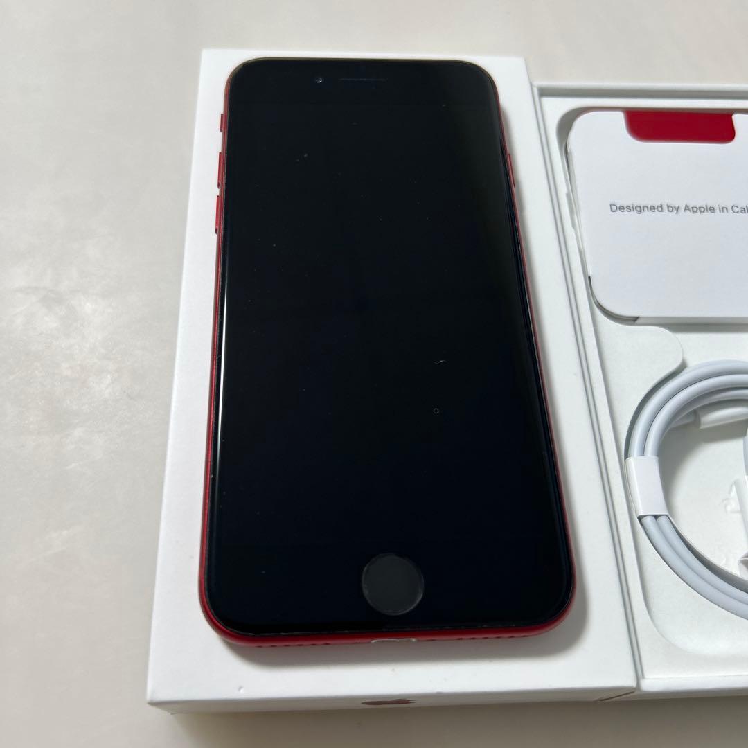 iPhoneSE3 64GB レッド SIMフリー バッテリー100%