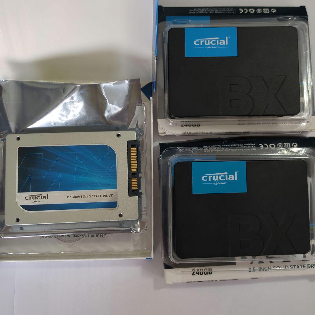 Crucialクルーシャル 2.5 SSD 3点セット 512・240GB