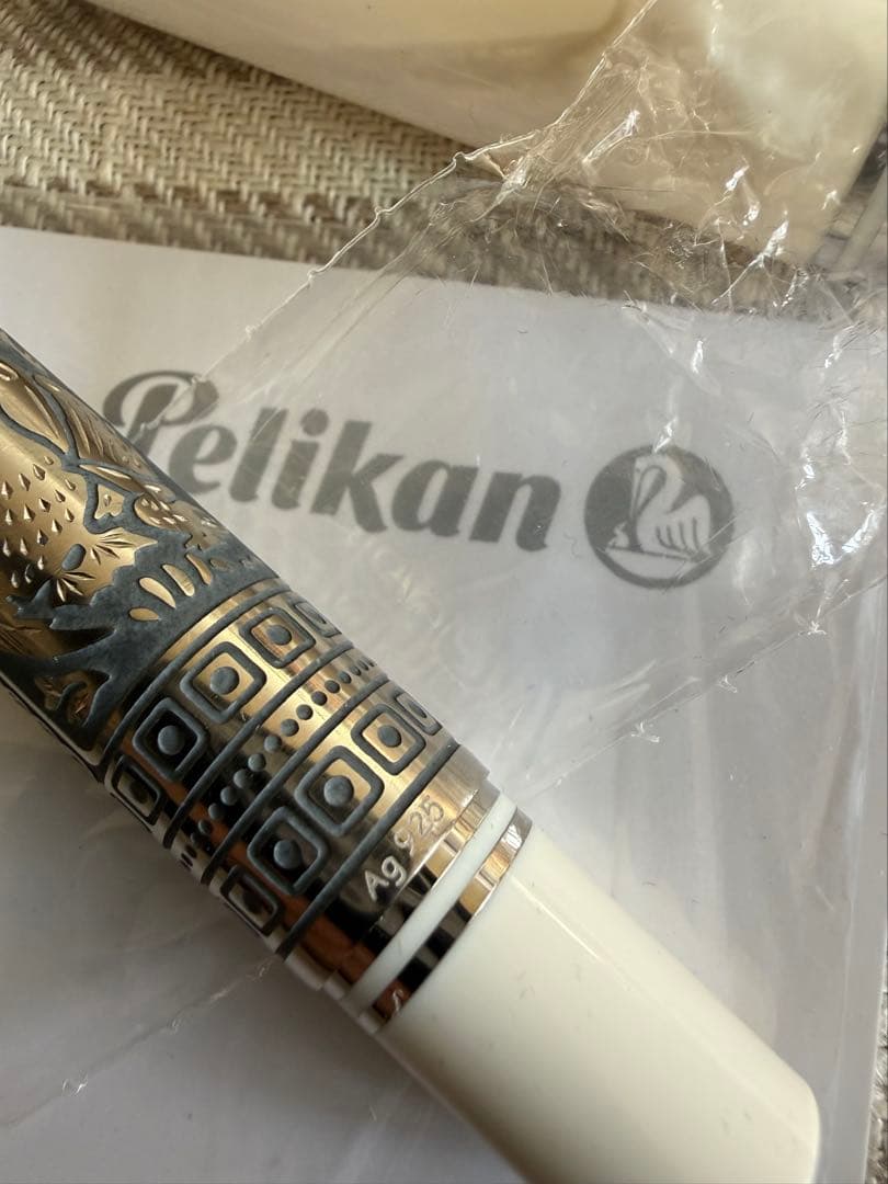 ペリカン万年筆M910、M800サイズ、スターリングシルバー
