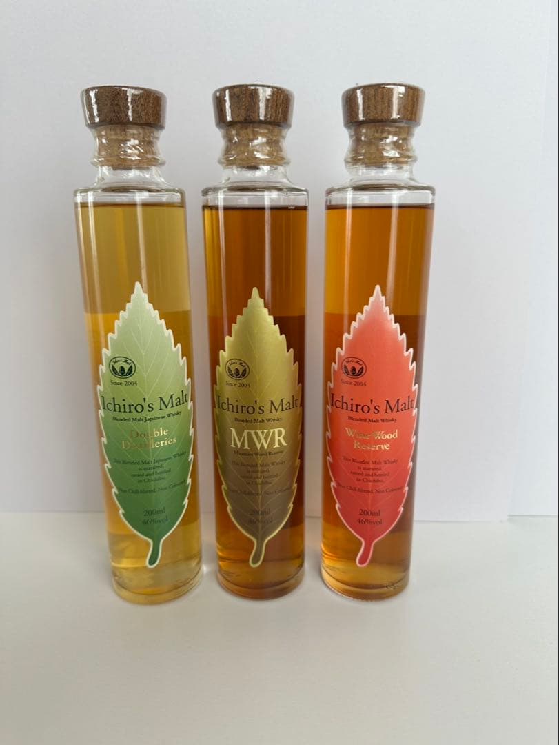 イチローズモルトリーフ ミニボトルWWR・DD・NWR 200ml 3種　希少