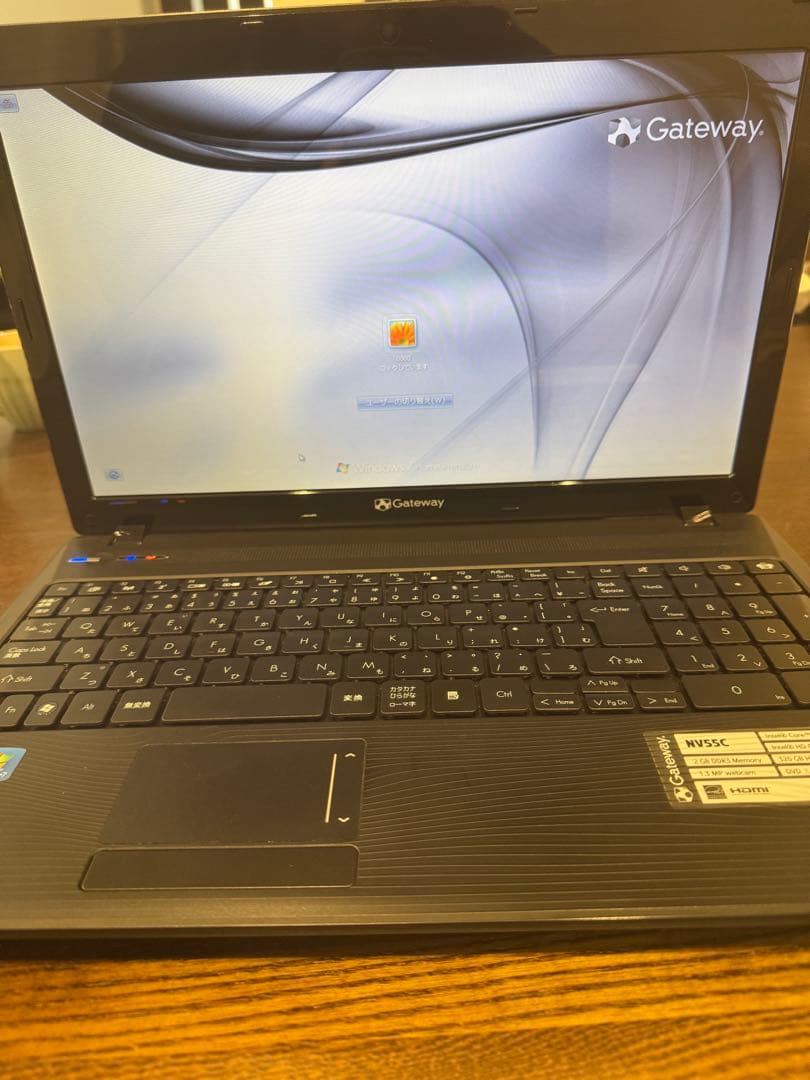 Gatewayノートパソコン Windows7
