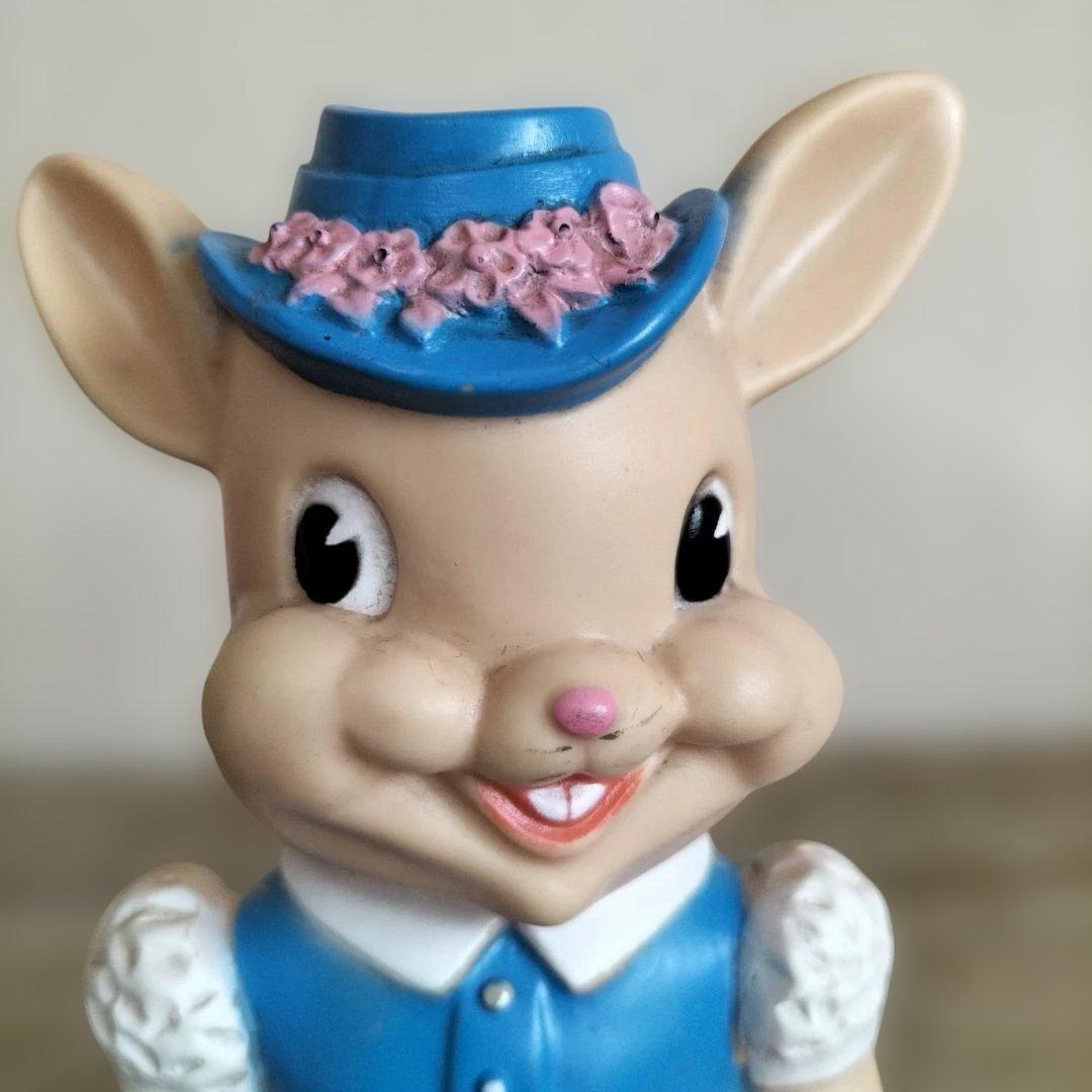 ヴィンテージラバードール　うさぎ　イースター　A STERN TOY　50s