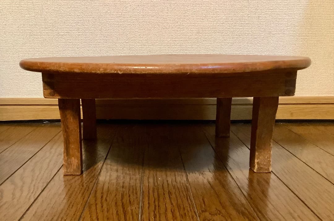 昭和レトロ　ちゃぶ台　 ミニサイズ　折り畳み式　コンパクト　アンティーク　古道具