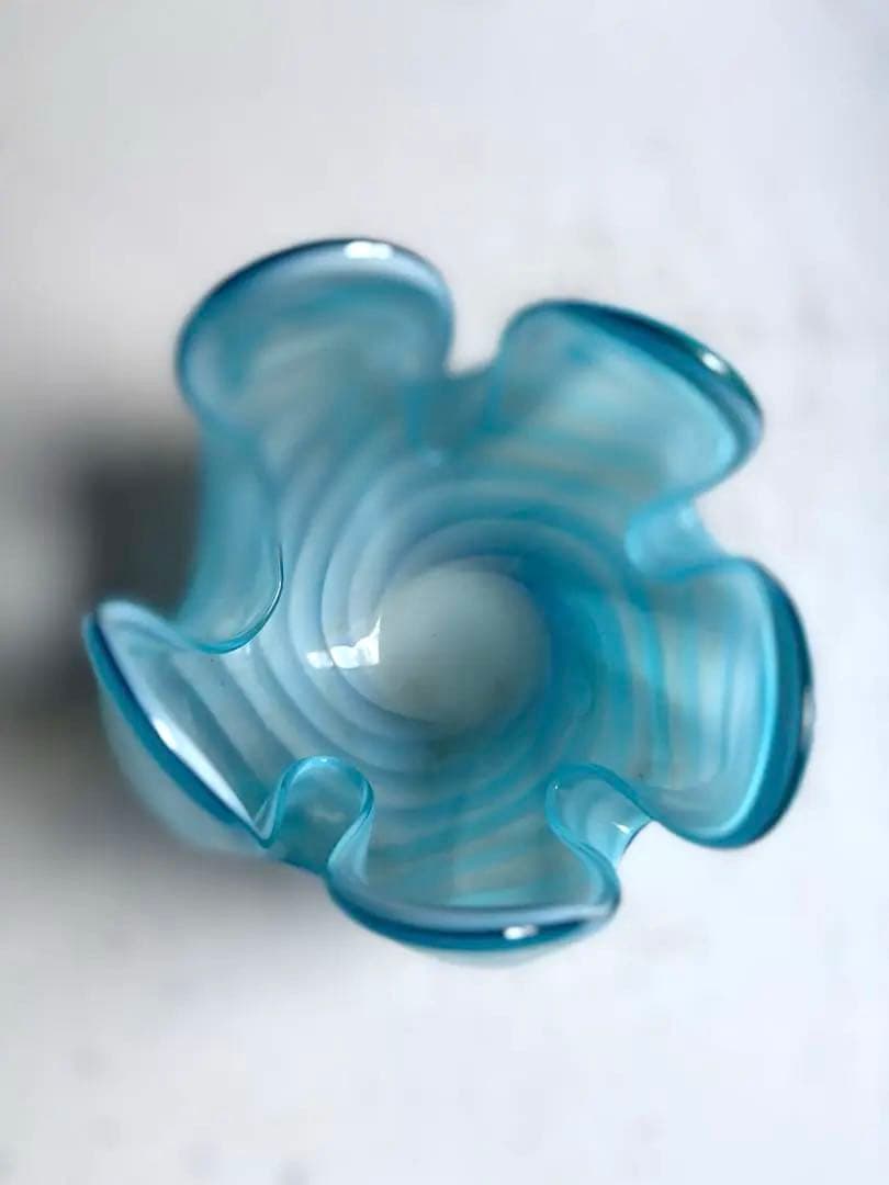 901 フランス パリ 蚤の市購入 ターコイズの花瓶 base マーブル