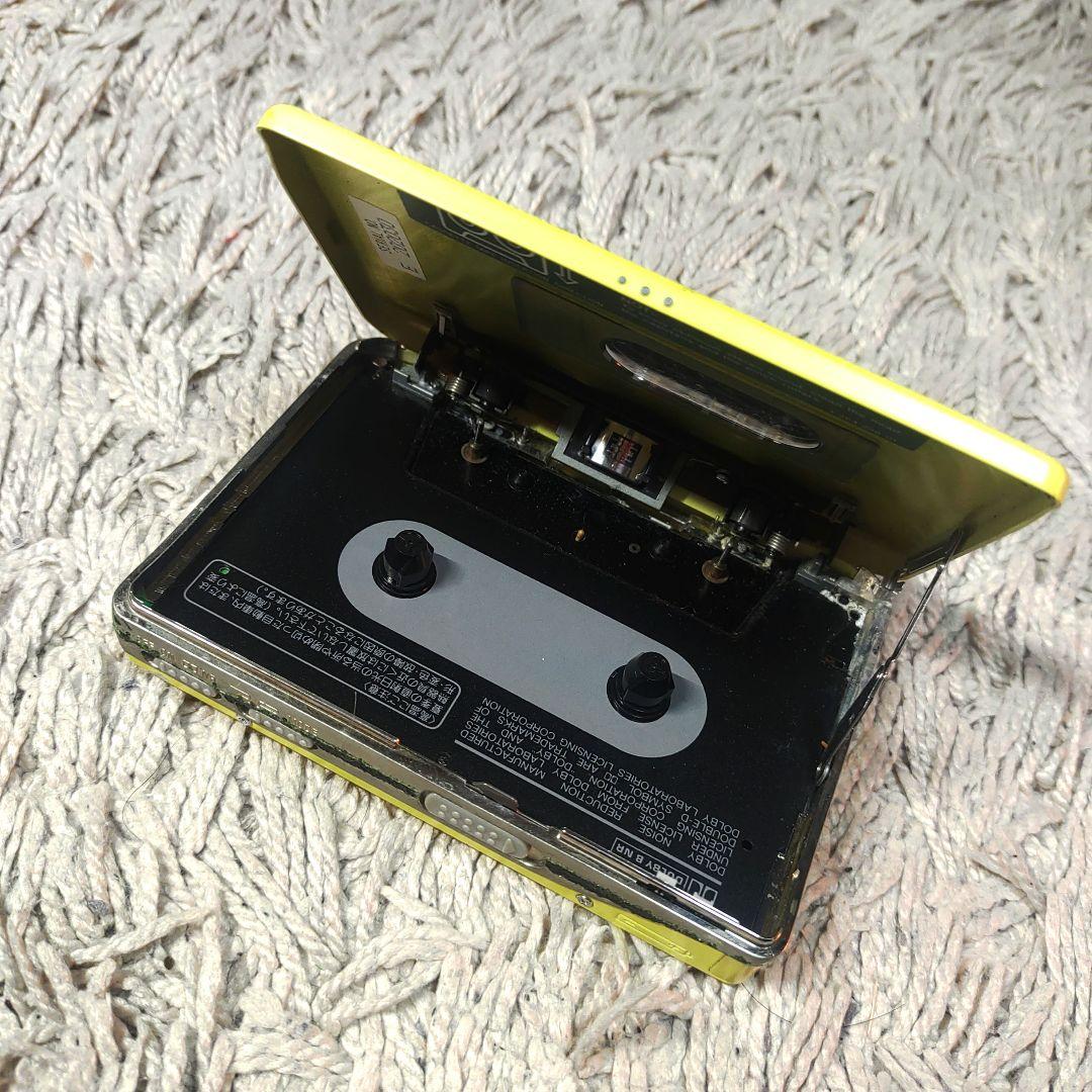 【ジャンク】SONY　ソニー　WM-EX66 カセットプレーヤー　イエロー