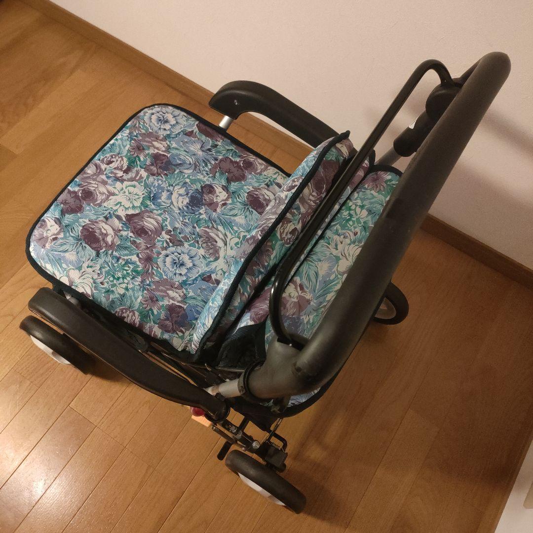 シルバーカー Walking Stecky 花柄 軽量 座れる 4輪 カート