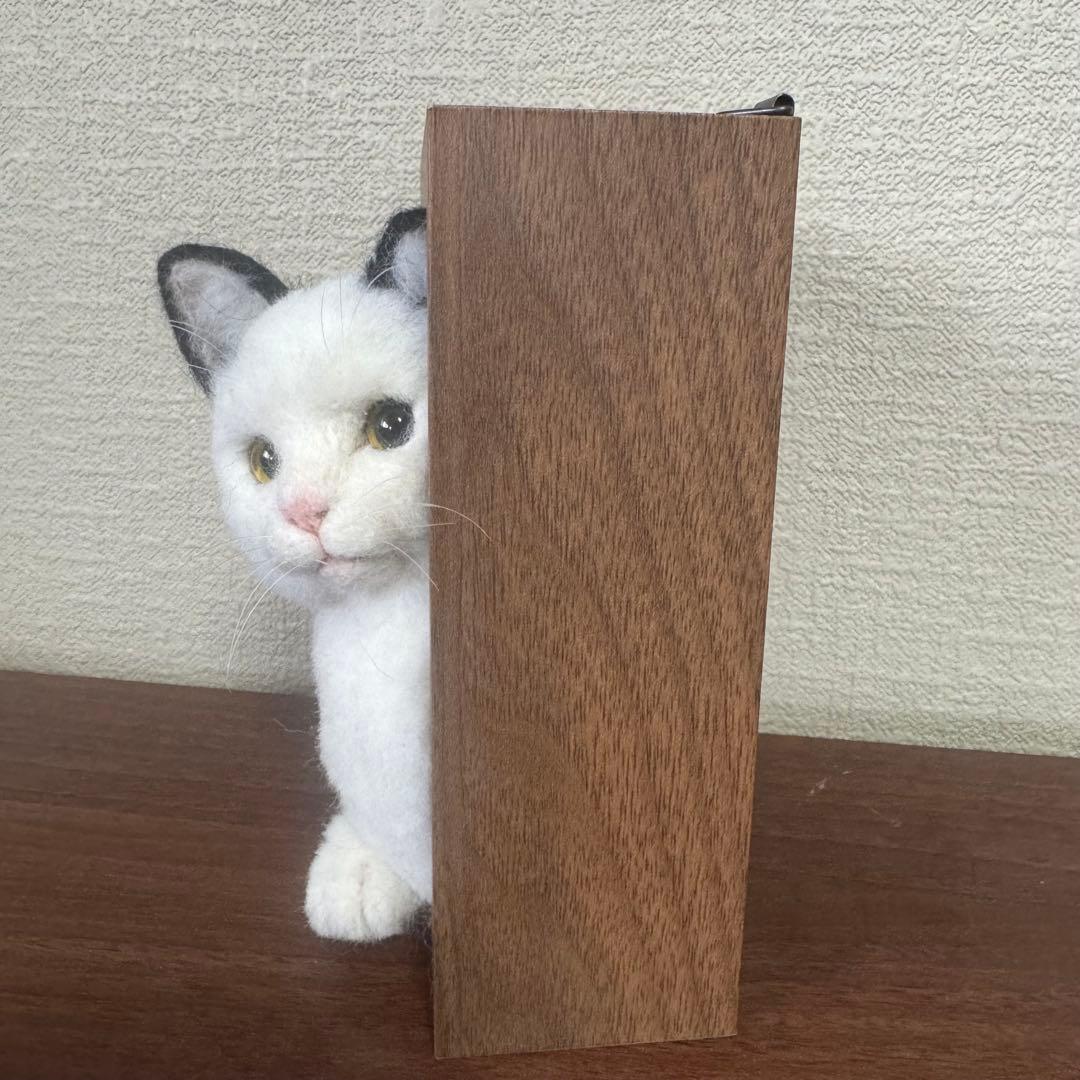 羊毛フェルト猫 ぶち猫ボックスフレーム