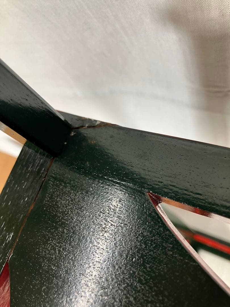 茶道具　輪島塗　青塗　糸巻棚　小森克己　木箱