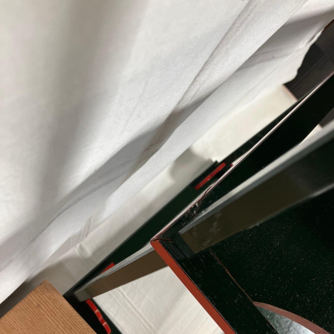 茶道具　輪島塗　青塗　糸巻棚　小森克己　木箱