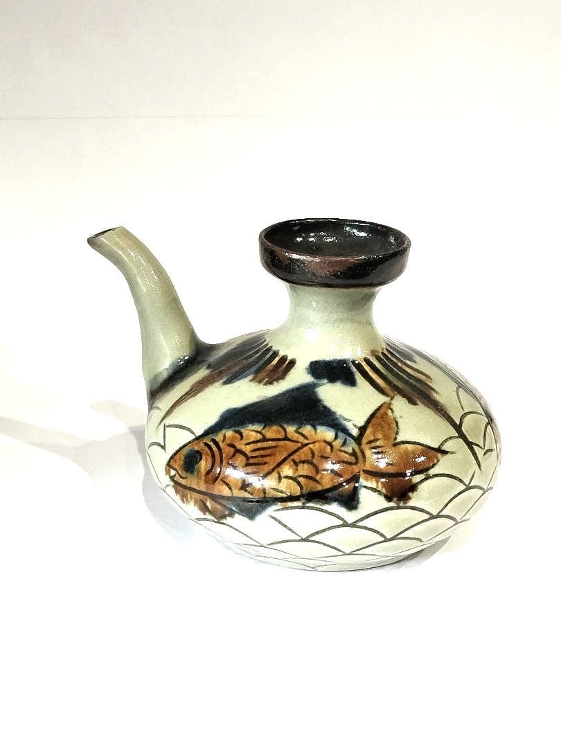 ❤【新品・未使用】琉球　沖縄　壺屋焼 　新垣栄一（陶栄） 酒器　お猪口2個
