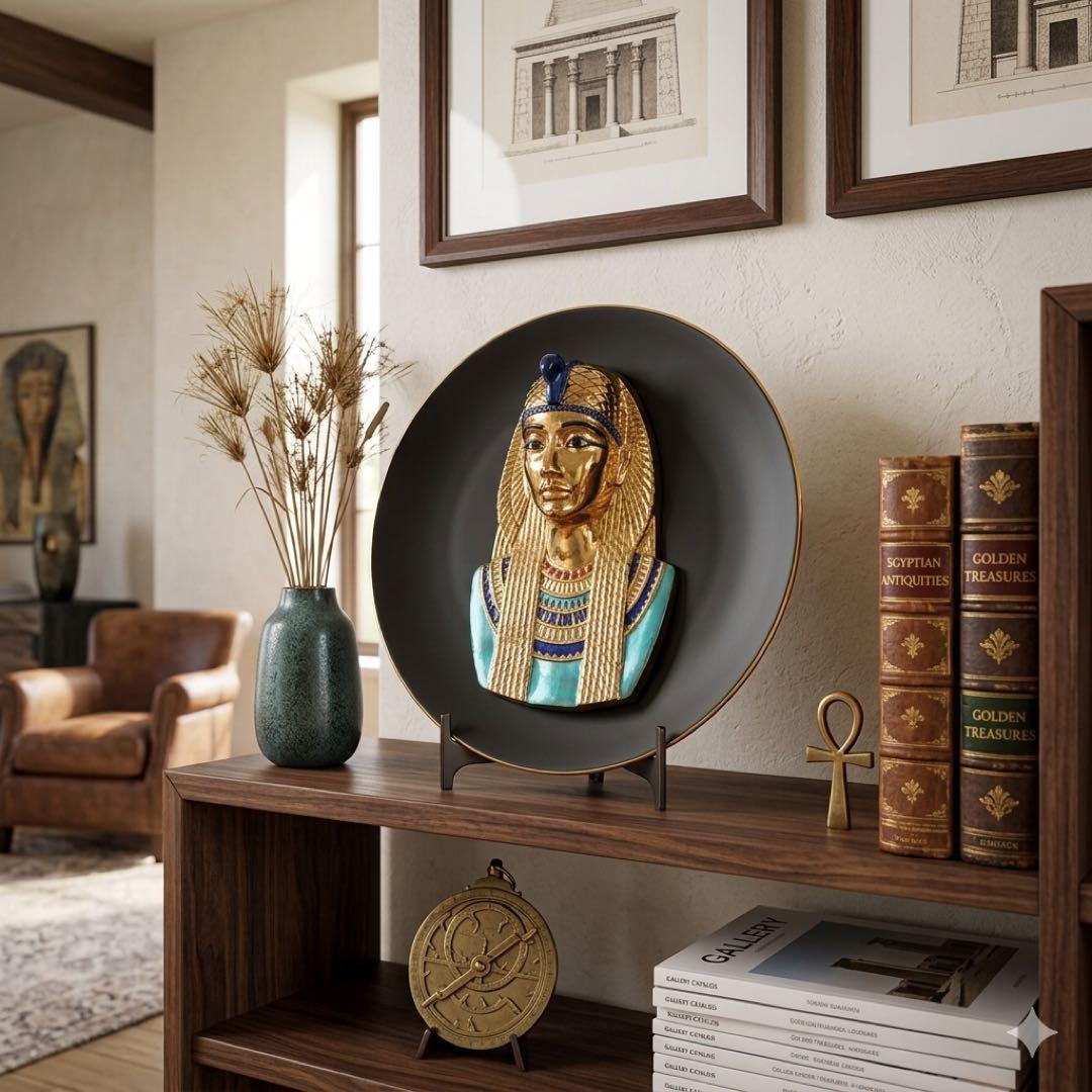 コレクション CLEOPATRA 22K Hand Paint PORCELAIN PLATE