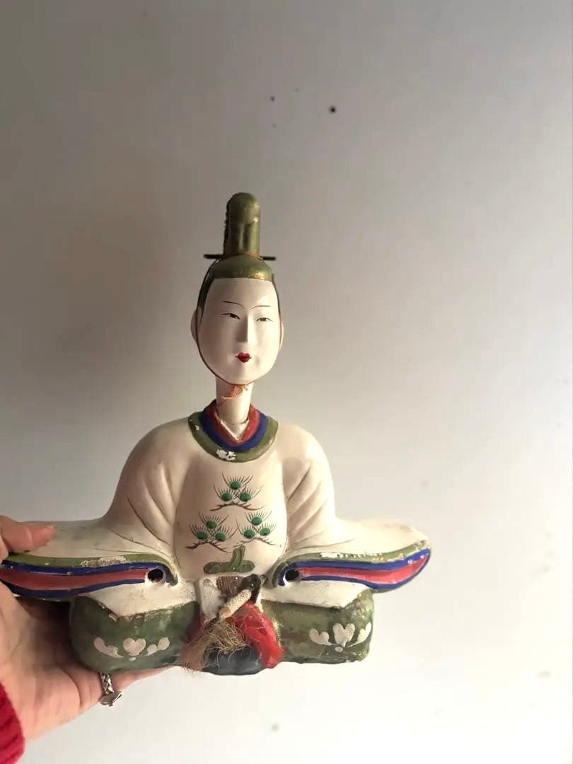 929 骨董 アンティーク 郷土玩具 天神人形 ① 白天神 菅原道真 明治 大正