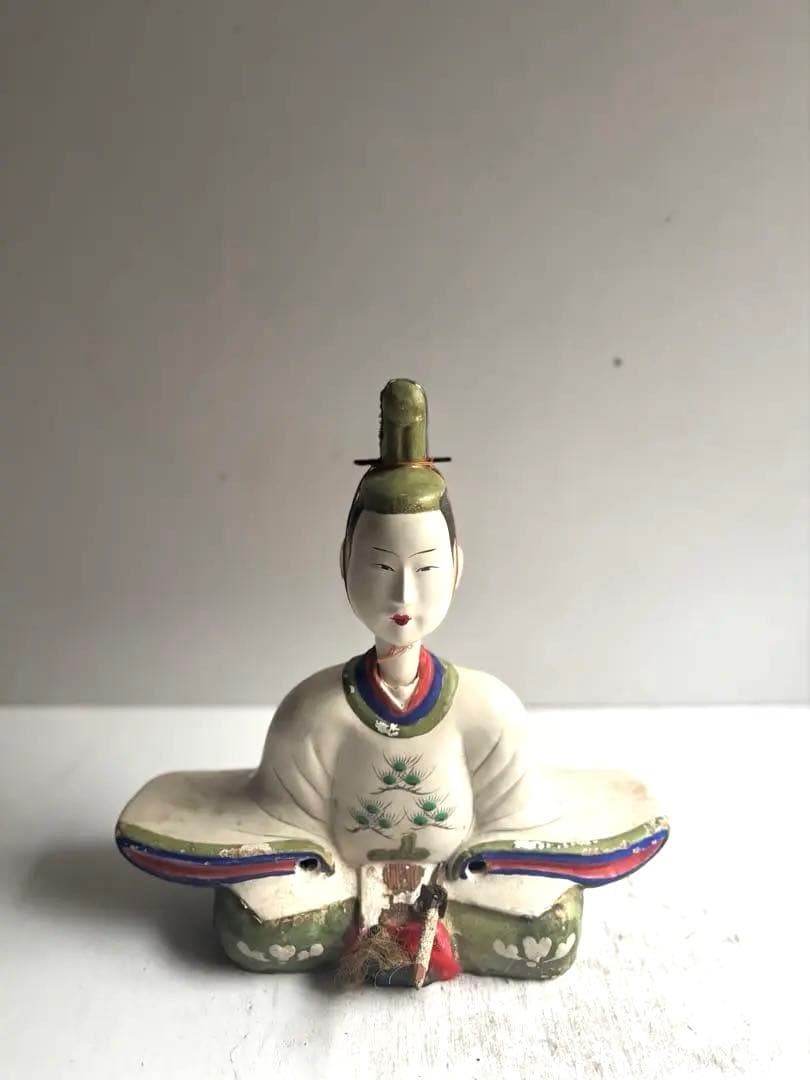 929 骨董 アンティーク 郷土玩具 天神人形 ① 白天神 菅原道真 明治 大正