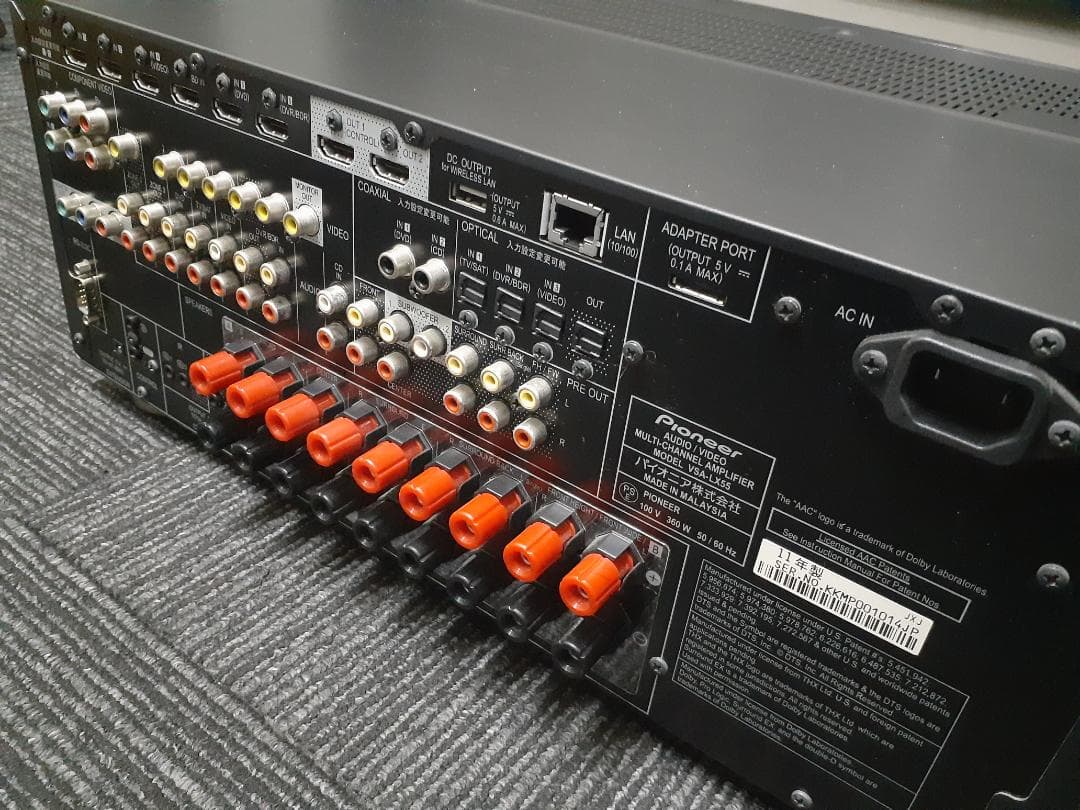 動作OK！Pioneer AVマルチアンプ VSA-LX55 純正リモコン付属