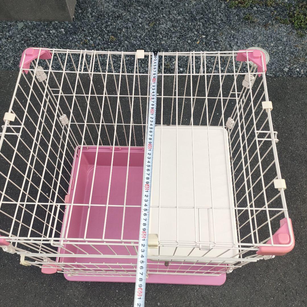 Richell 猫用 ラクリーンケージ 700H ピンク ペットゲージ