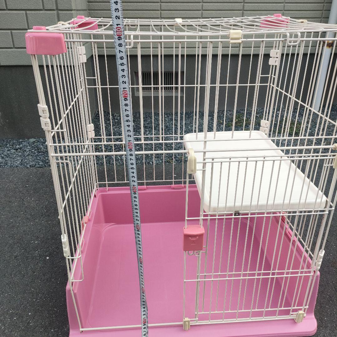 Richell 猫用 ラクリーンケージ 700H ピンク ペットゲージ