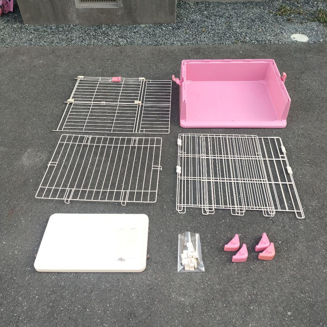 Richell 猫用 ラクリーンケージ 700H ピンク ペットゲージ