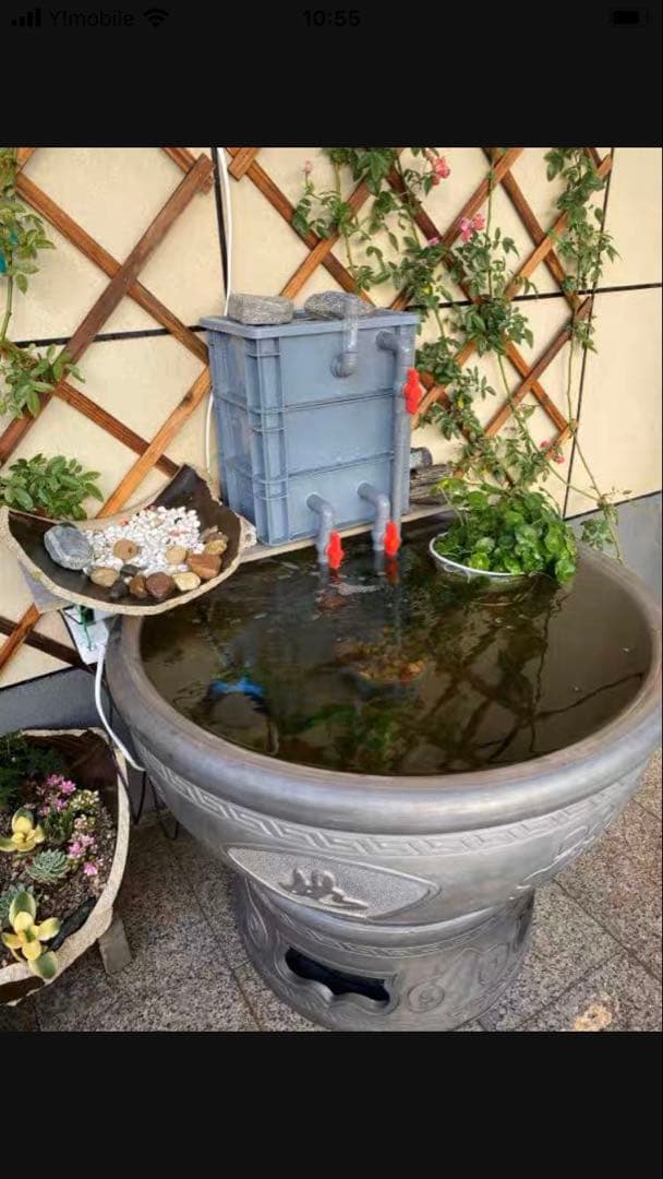 濾過器 1段階ろ材満タン付き三段式万能濾池大型水槽濾過層 フィルター送料込み