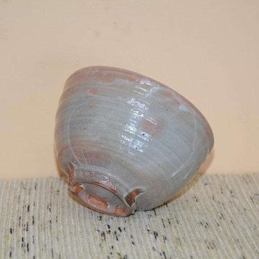 茶道具　鵬雲斎大宗匠箱書　遠州七窯朝日焼　美品　幡師荒土茶碗　十四代松林豊斎