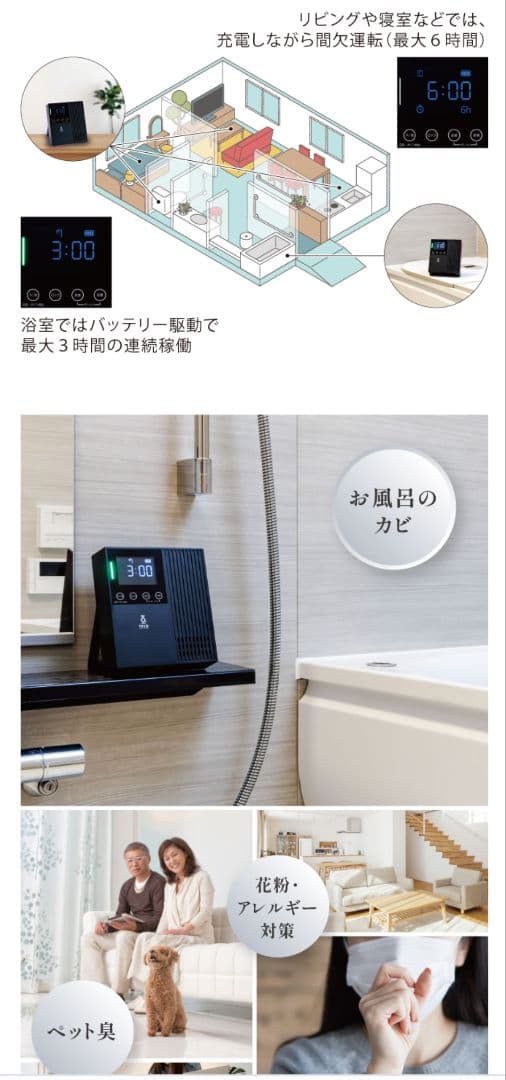 美品　BATH PEACE O3 　オゾン除菌脱臭器