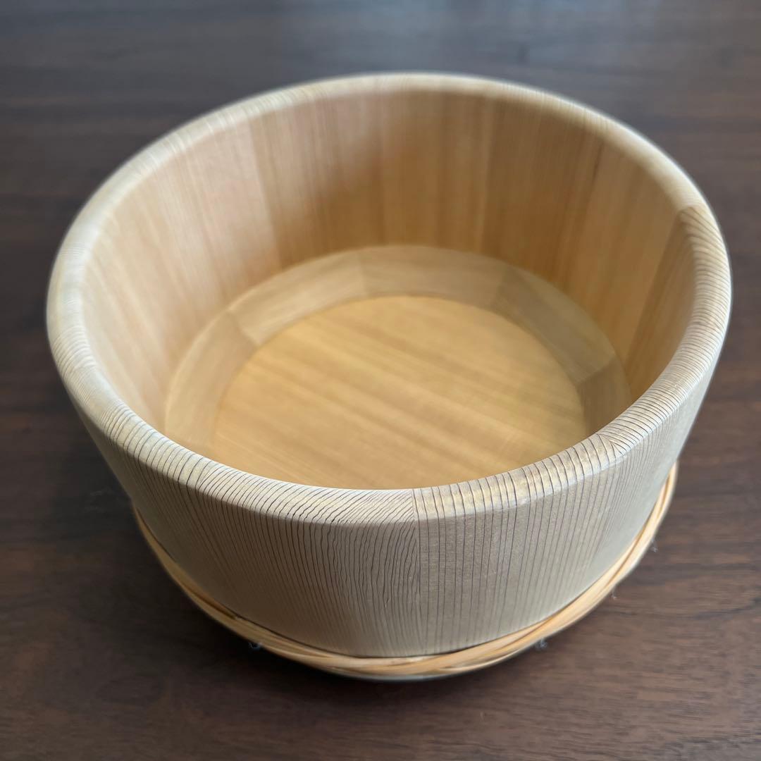ご飯をさらにおいしく！　浅型おひつ　木製　日樽 工芸品 天然杉