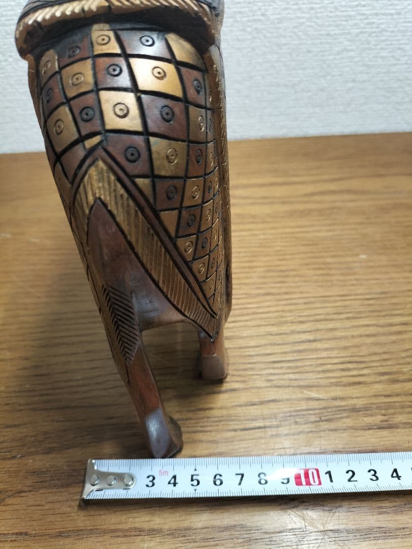 木製　幾何学模様ラクダ　最終値下げ
