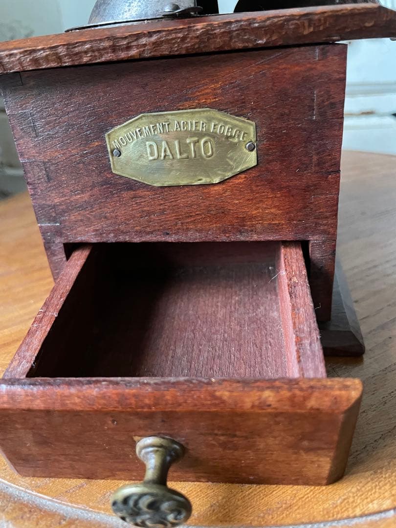 フランス アンティーク DALTO コーヒー　ミル　グラインダー 木製　レア