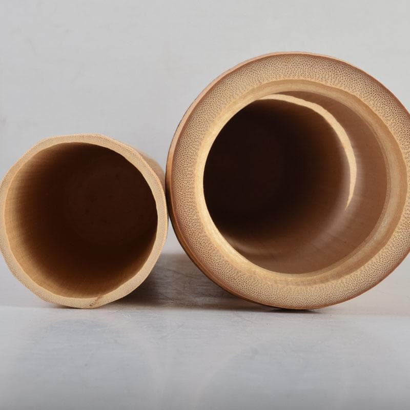 茶道具　竹林作　淡々斎好写　古竹　鯉口切花入　前大徳　福本積應極め箱　N8622