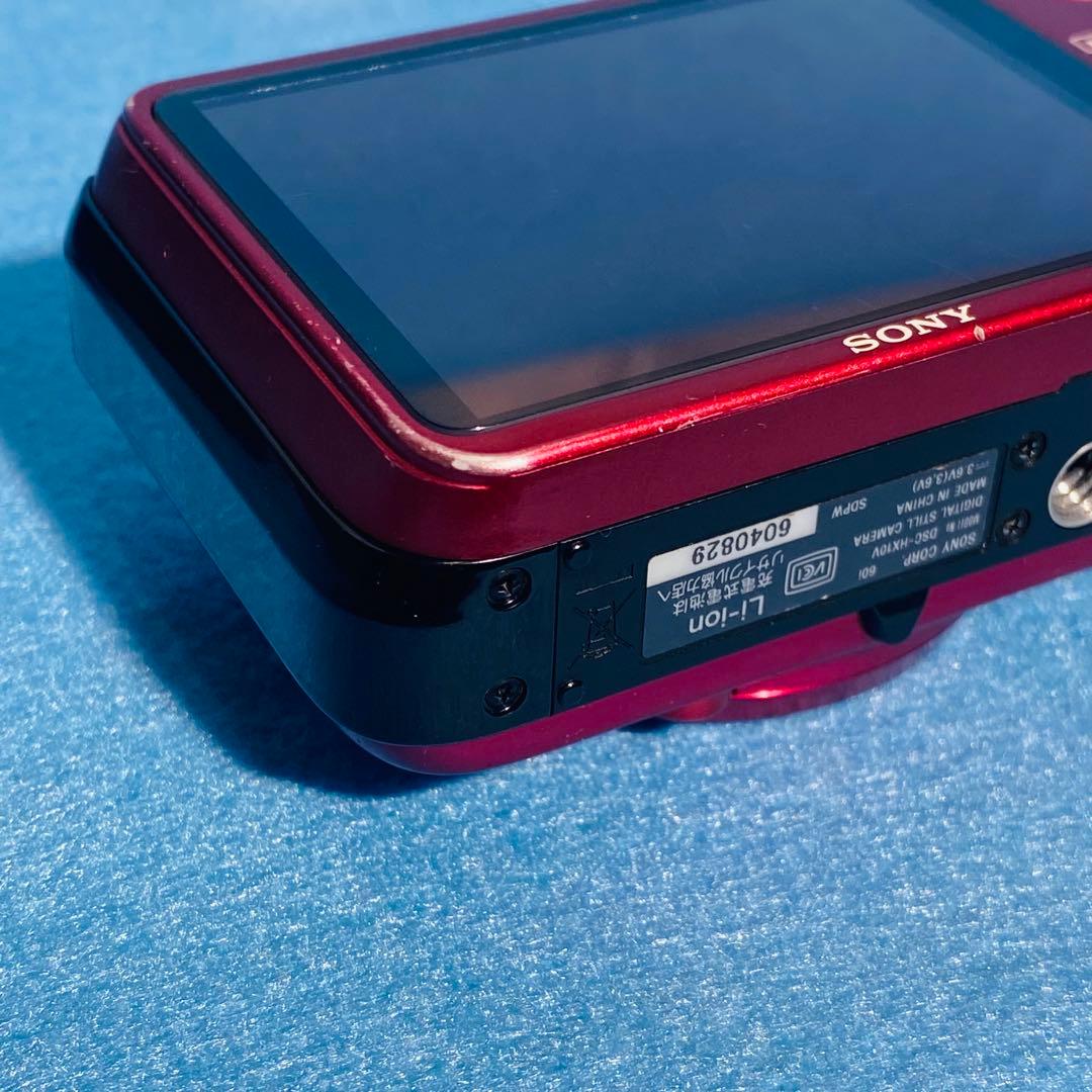 【動作OK】SONY ソニー DSC-HX10V レッド 塗装剥がれあり
