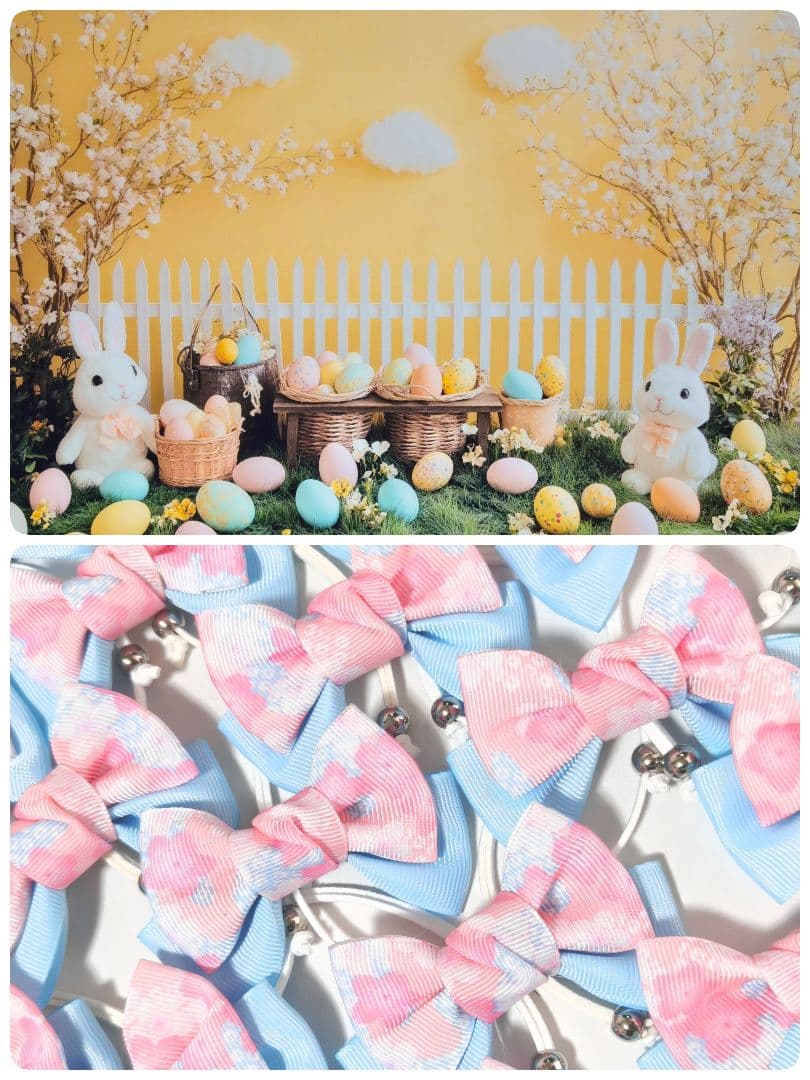 ペットトリミングチョーカー　リボン　桜　春　70個　3月　4月　イースター