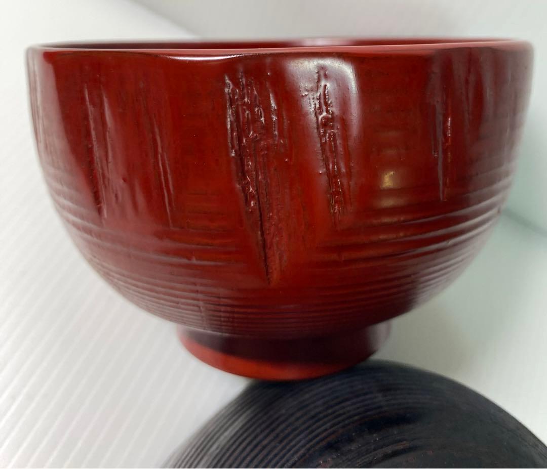 【未使用】越前漆器 越前塗　漆琳堂　清峰作　夫婦椀　漆器
