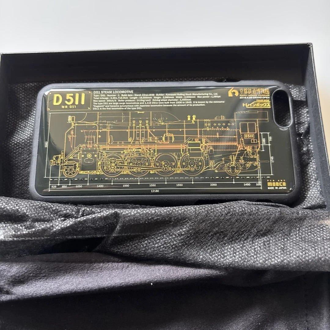 激レア 美品 京都鉄道博物館 D51形機関車明細図 iPhoneケース スマホ
