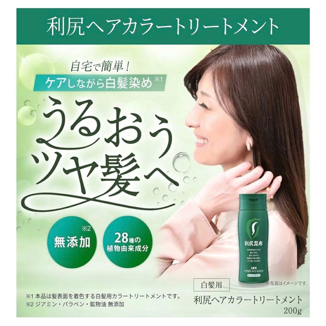 【大容量500ml】白髪用カラーシャンプーセット ミネラルイオンブラシ 利尻昆布