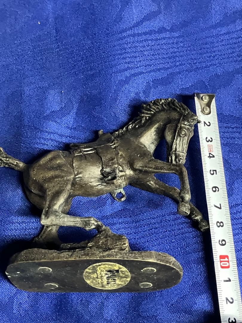 フランクリンミント　金属製 馬の彫刻 黒色 約10cm