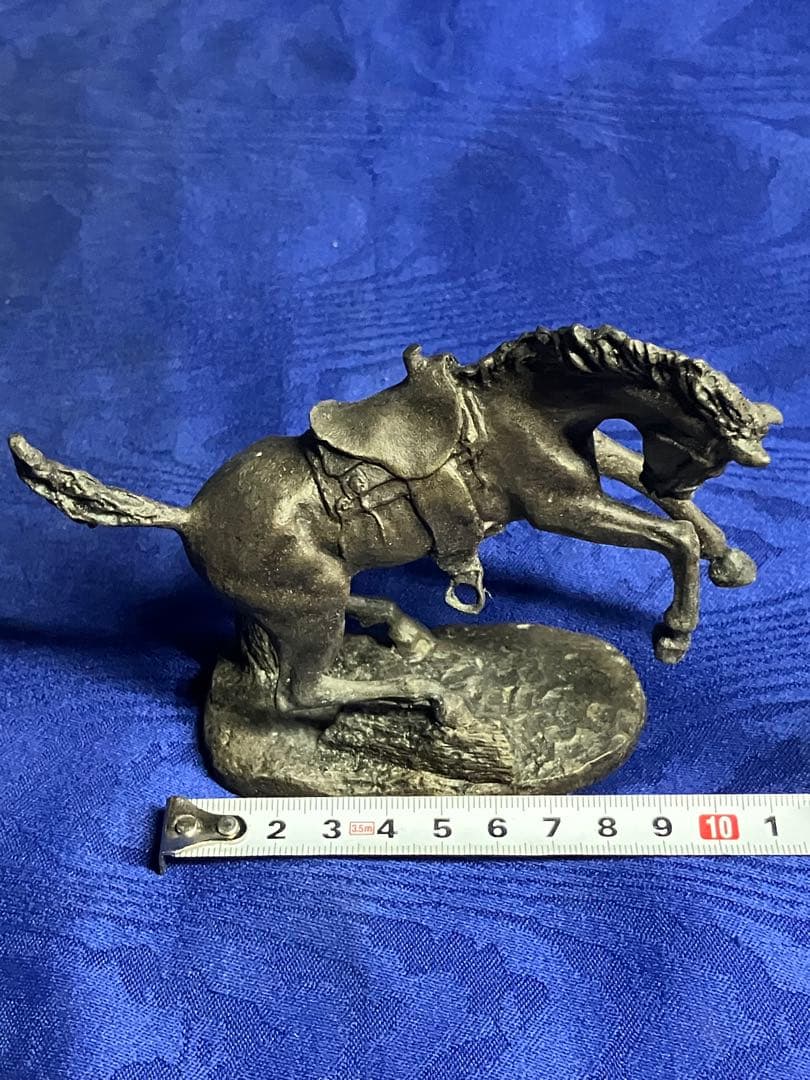 フランクリンミント　金属製 馬の彫刻 黒色 約10cm
