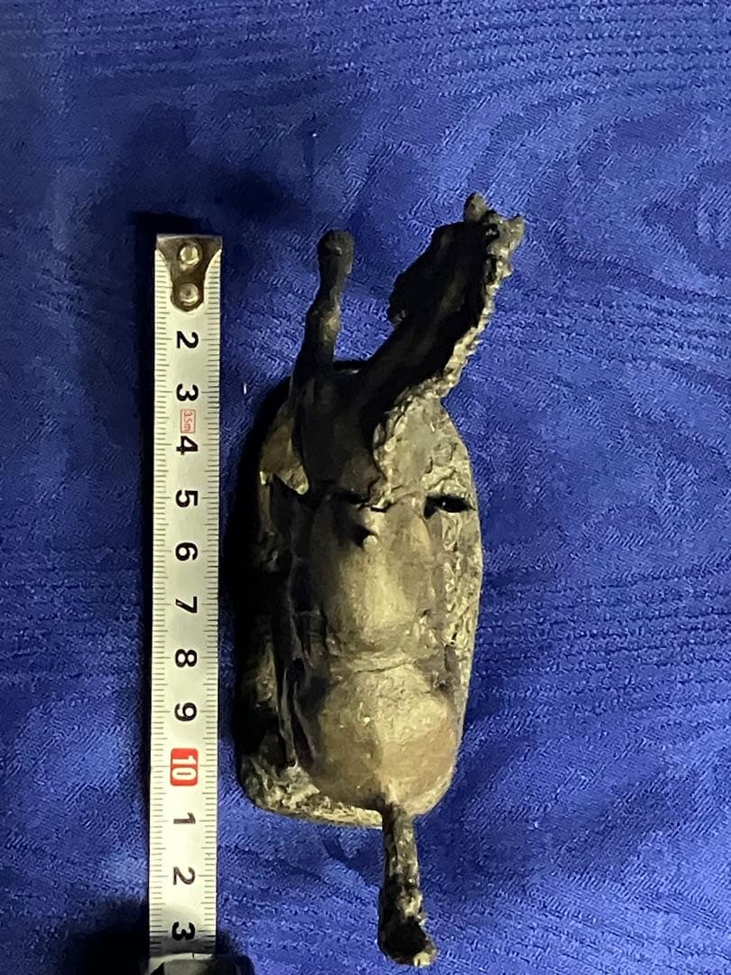 フランクリンミント　金属製 馬の彫刻 黒色 約10cm
