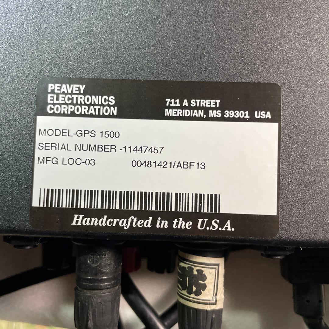 【ジャンク】PEAVEY GPS 1500 パワーアンプ 動作未確認・米国製