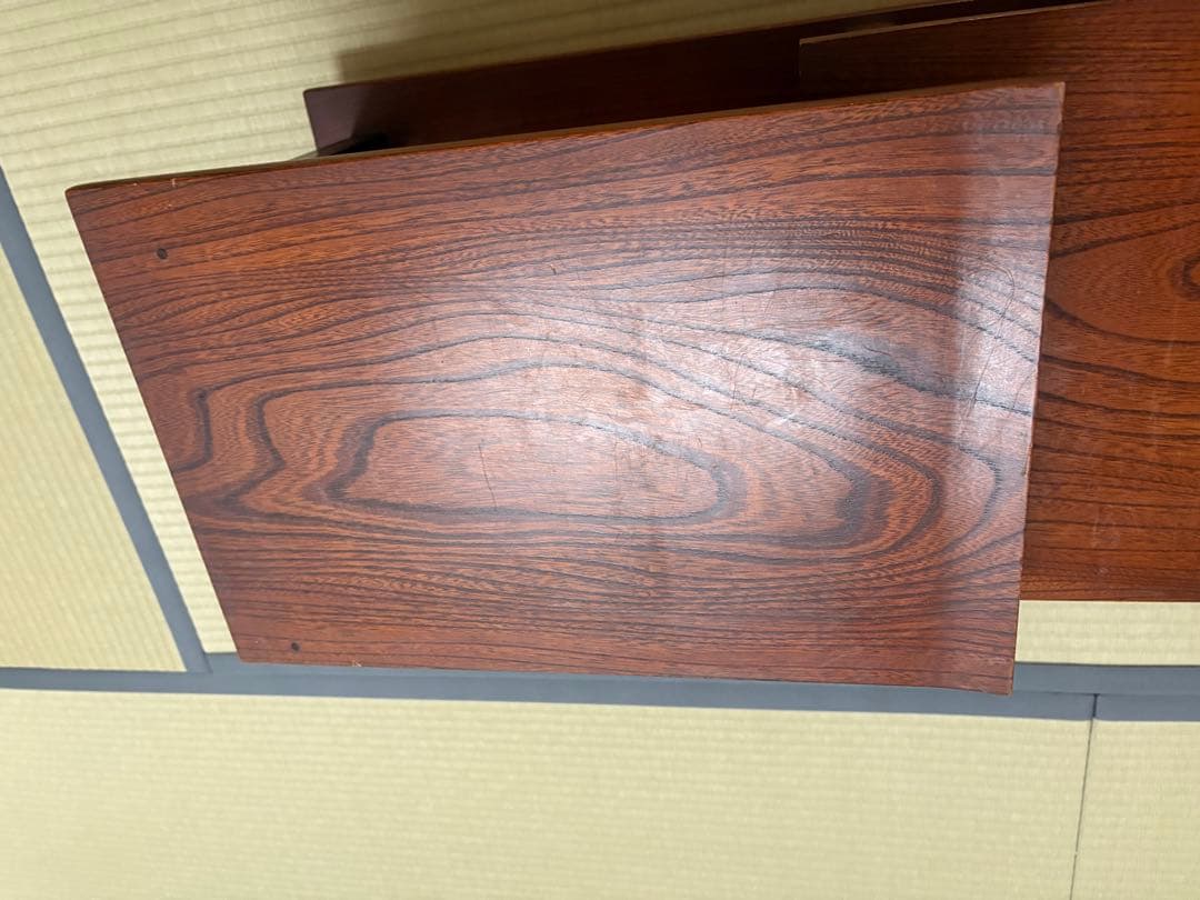 床の間、飾り棚、収納棚、茶箪笥、花瓶台、昭和レトロ、ケヤキ色