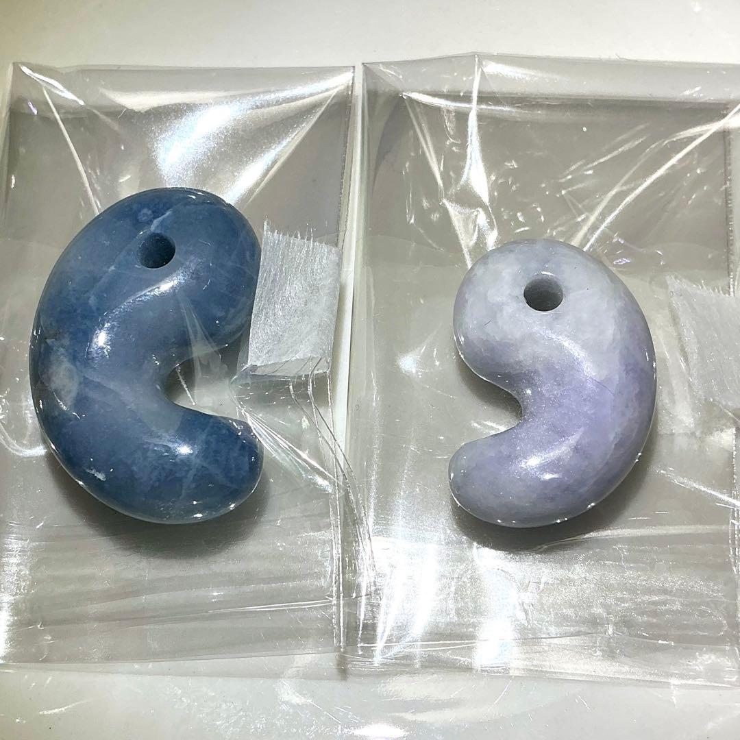 【専用】糸魚川翡翠　ラベンダー&コン沢&濃翠　勾玉