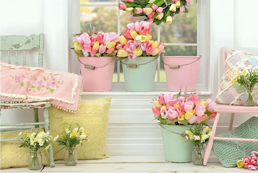 背景布【　春L　】サンプル　ペット撮影用　桜、お花見、チューリップ　フォトブース
