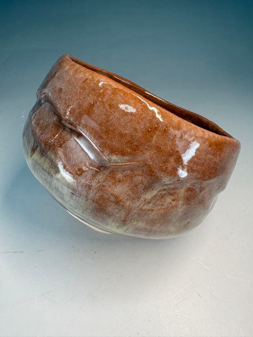★中古品★茶道具　吉向蕃斎（松月）造　旭泉釉茶碗（共箱）