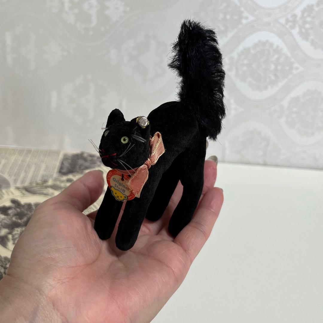 【希少】Steiff シュタイフ　ヴィンテージ　レトロ　トムキャット　ベルベット