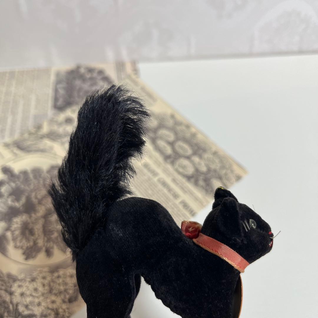 【希少】Steiff シュタイフ　ヴィンテージ　レトロ　トムキャット　ベルベット