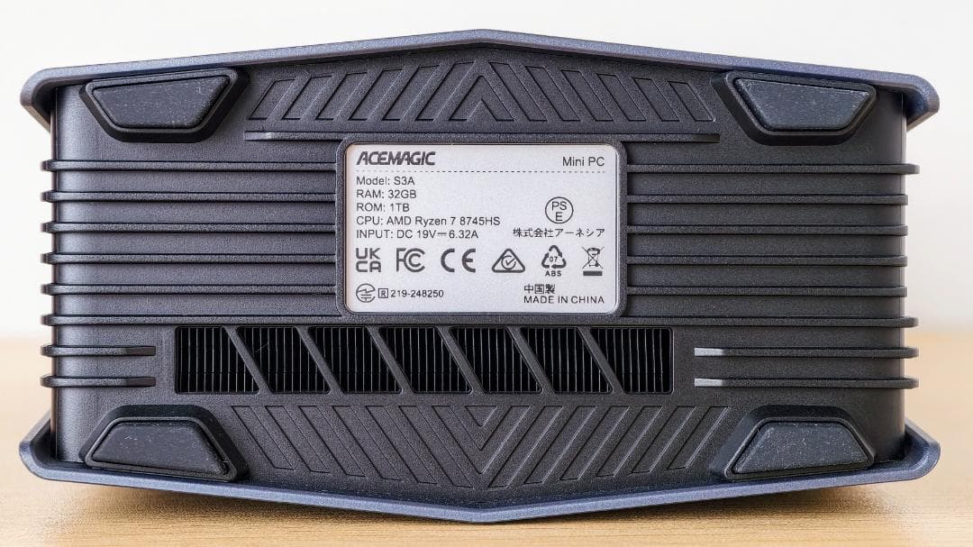 ACEMAGIC S3A ミニPC 8745HS 32GB 1TB SSD